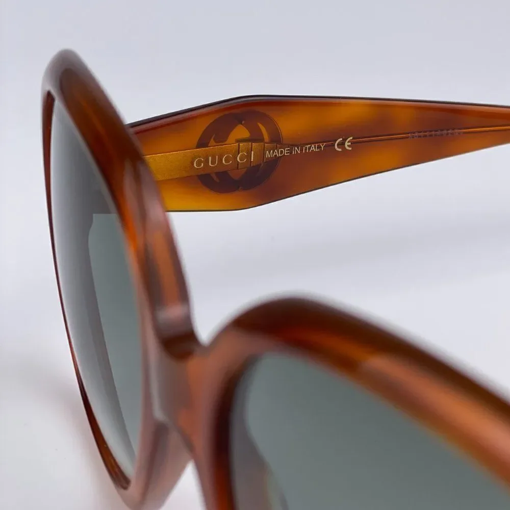 SALE! NEW GUCCI LOGO GG0796S 003 Havana Gray Gradient Geometric Women Sunglasses